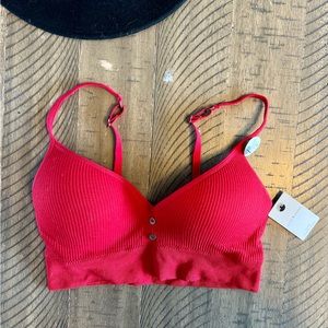 NWT Red wireless bra size small